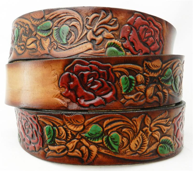 NAME BELT ROSE PAINTED