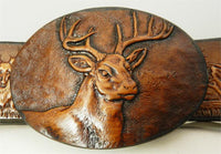 DEER SCENE BELT & BUCKLE SET