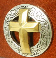 CONCHO BELT GOLD CROSS