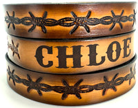 KIDS NAME BELT BARB WIRE