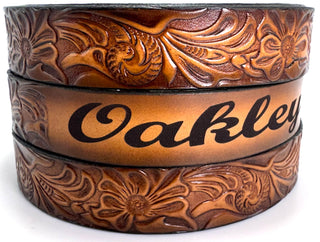 KIDS NAME BELT WESTERN SCROLL