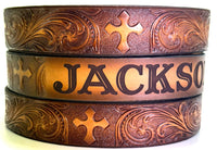 KIDS NAME BELT CROSS WESTERN