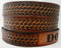 NAME BELT BASKETWEAVE