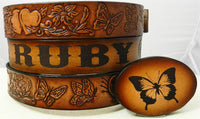 KIDS BUTTERFLY HEART BELT & BUCKLE