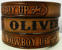 KIDS NAME BELT COWBOY UP