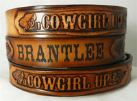 KIDS NAME BELT COWGIRL UP