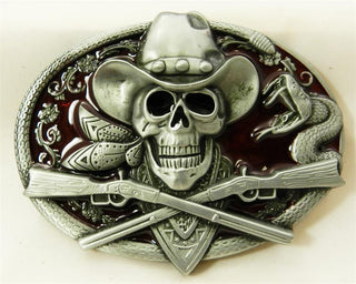 SKULL COWBOY BUCKLE