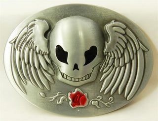 SKULL w/WINGS BUCKLE