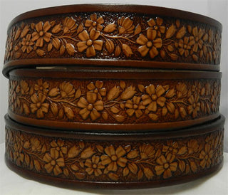 BELT EMBOSSED STRING OF DAISIES