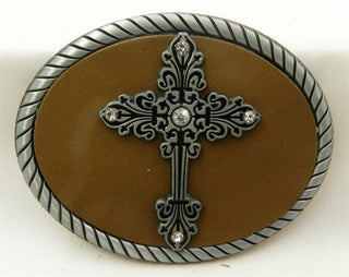 CROSS ON LEATHER BUCKLE