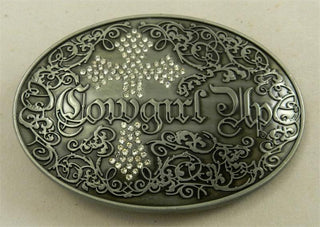 COWGIRL UP OVAL BUCKLE