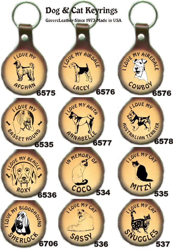 Personalized Leather Dog Breed Key Rings – Custom Leather Gifts| Gavere ...