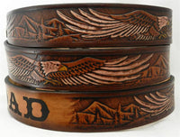 NAME BELT EAGLE SPREAD-PAINTED