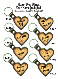 NAME KEYRING HEART