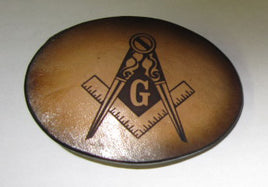 LEATHER MASONIC BUCKLE