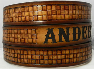 NAME BELT SQUARE BASKETWEAVE