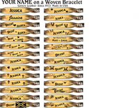 NAME BRACELETS - WOVEN