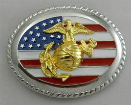 USMC ON FLAG BUCKLE