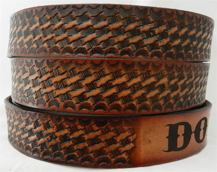 Hand Tooled Leather Belt Gavere Leather - Main Image