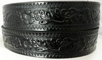 BELT EMBOSSED FLOWER VINE