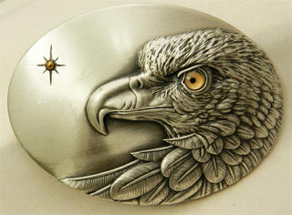 EAGLE PROFILE ON OVAL