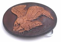 LEATHER BUCKLE LANDING EAGLE