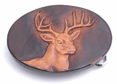 LEATHER BUCKLE BUCK HEAD