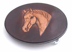 LEATHER BUCKLE HORSE HEAD