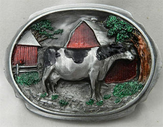 FARM BUCKLE COW OVAL