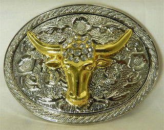 STEERHEAD with RHINESTONES BUCKLE