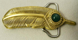 BRASS FEATHER BUCKLE
