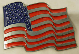 AMERICAN FLAG WAVING BUCKLE