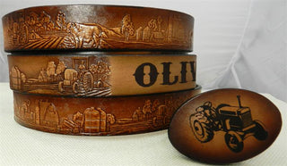 KIDS FARM SCENE BELT & BUCKLE SET