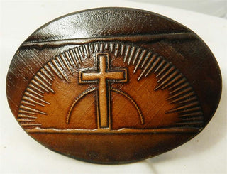 LEATHER BUCKLE CROSS