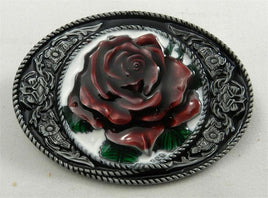 ROSE ON OVAL BUCKLE